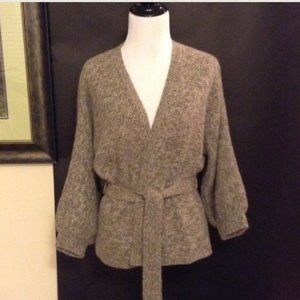 Tahari Wool Wrap Sweater w/Tie Belt